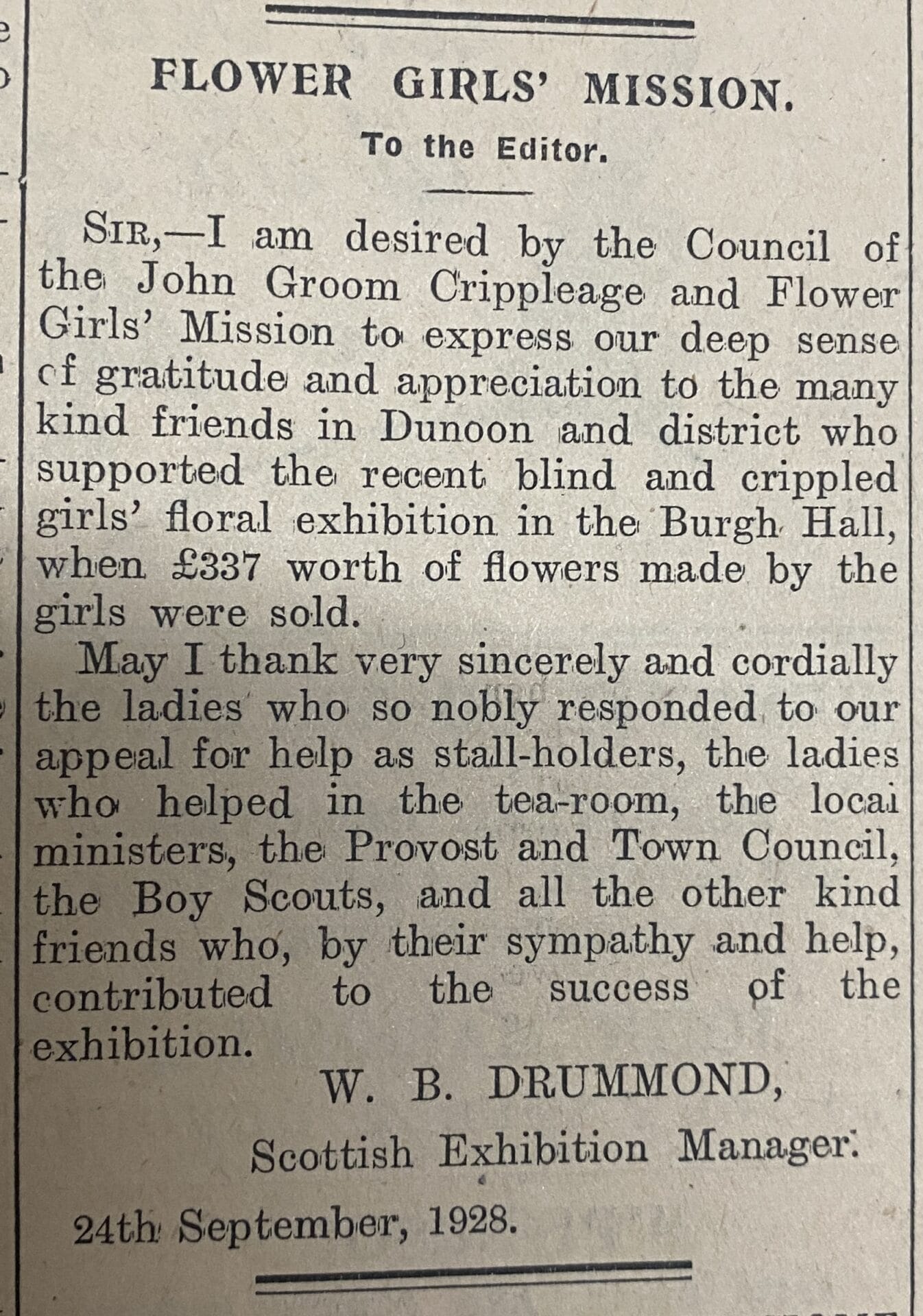 24 Sept 1928 Observer And Argyllshire Standard