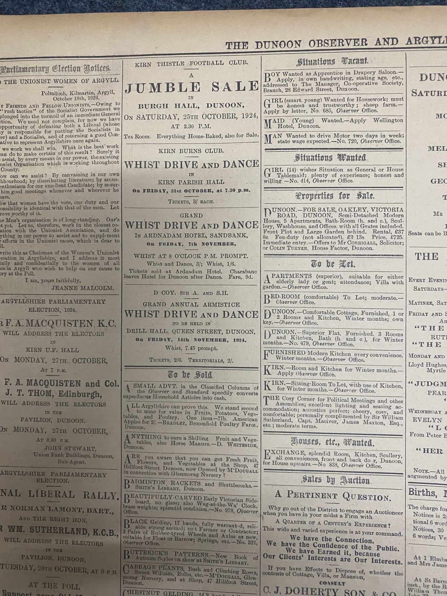 Kirn Thistle Footballs Club Jumble Sale